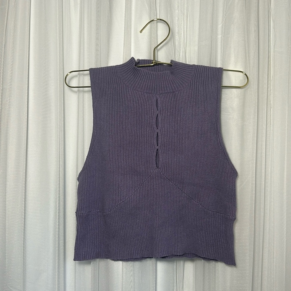 Y2K Spring Purple Crop Top